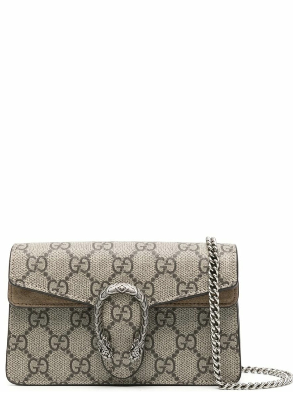 Like NEW! Gucci Dionysus GG Supreme Super Mini Bag Beige w/Taupe Suede Trim - Picture 2 of 16